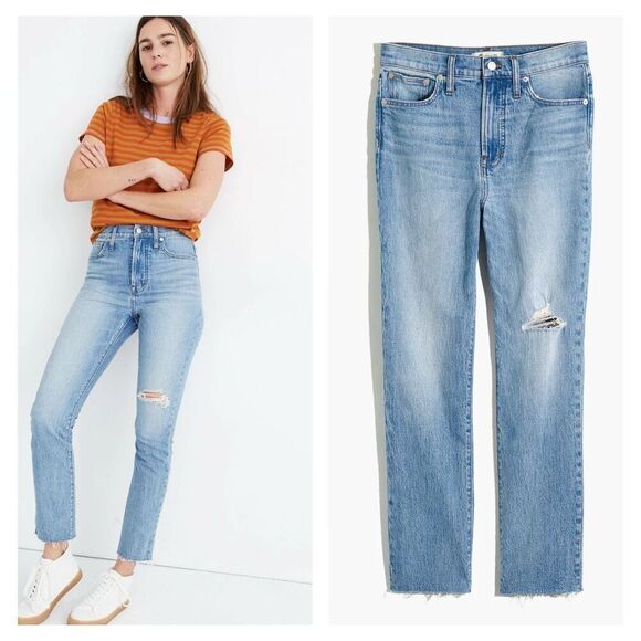 Madewell The Petite Perfect Vintage Jean Rosabelle Wash Comfort Stretch Size 23P - Picture 1 of 16